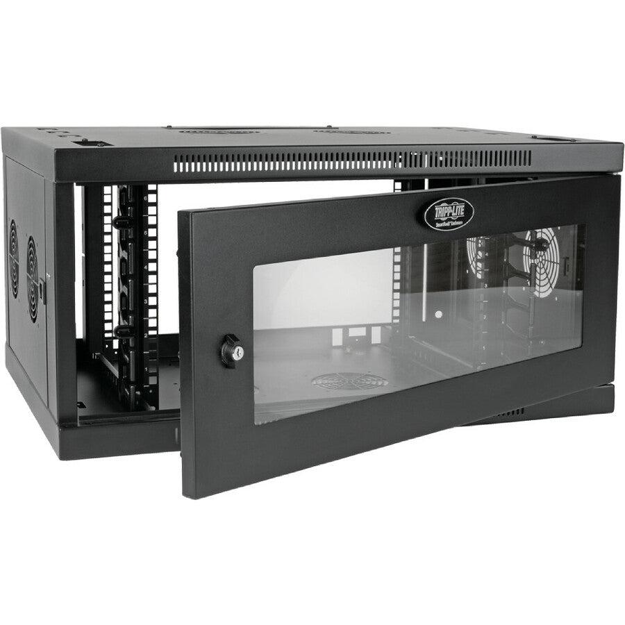 Tripp Lite Srw6Udpgvrt Smartrack 6U Low-Profile Switch-Depth-Plus Wall-Mount Mini Rack Enclosure, Wide, Acrylic Window