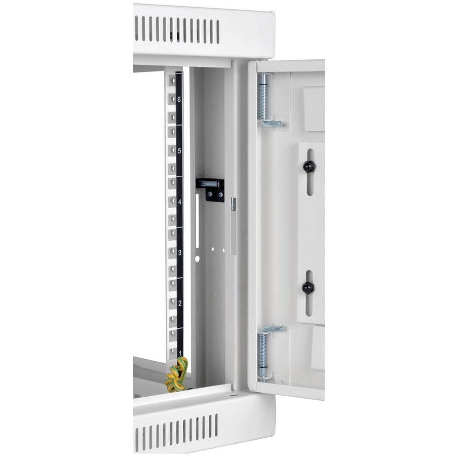 Tripp Lite Srw6Uwg Smartrack 6U Low-Profile Switch-Depth Wall-Mount Mini Rack Enclosure, Clear Acrylic Window, White