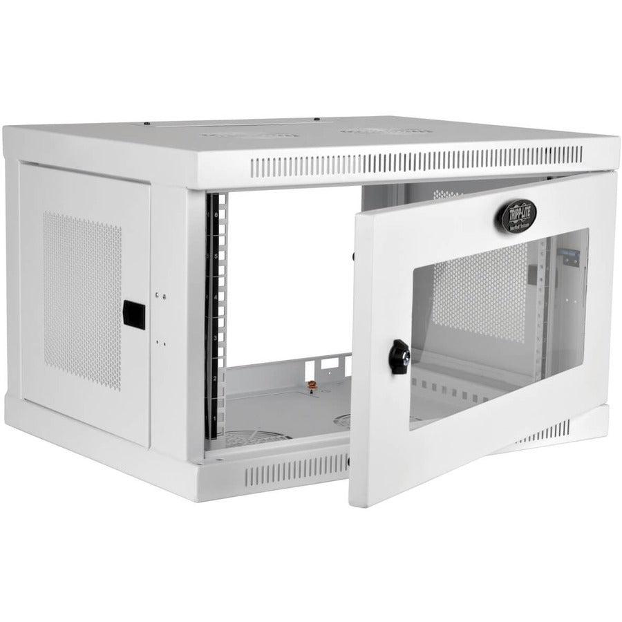Tripp Lite Srw6Uwg Smartrack 6U Low-Profile Switch-Depth Wall-Mount Mini Rack Enclosure, Clear Acrylic Window, White
