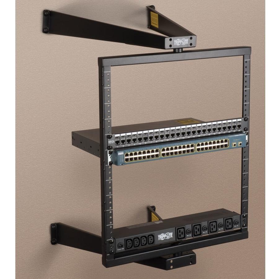 Tripp Lite Srwo12Us Smartrack 12U Flat-Pack Low-Profile Switch-Depth Wall-Mount Pivoting 2-Post Open Frame Rack