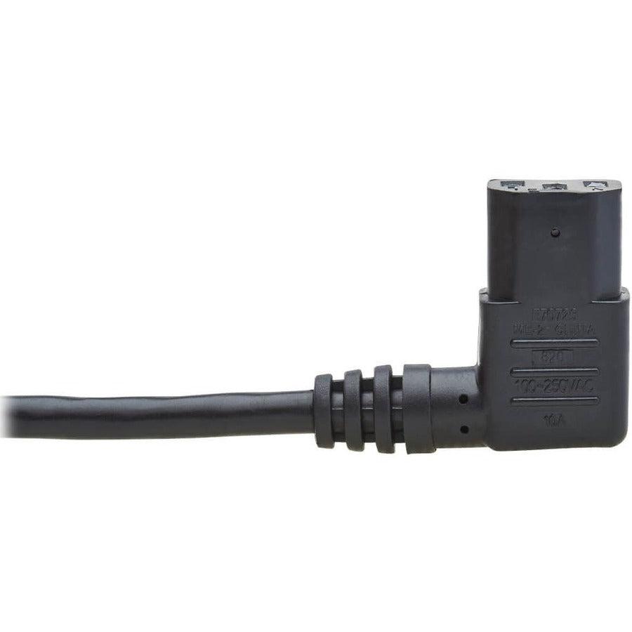 Tripp Lite Standard Computer Power Extension Cord Lead Cable, 10A, 18Awg (Iec-320-C14 To Left Angle Iec-320-C13), 0.61 M