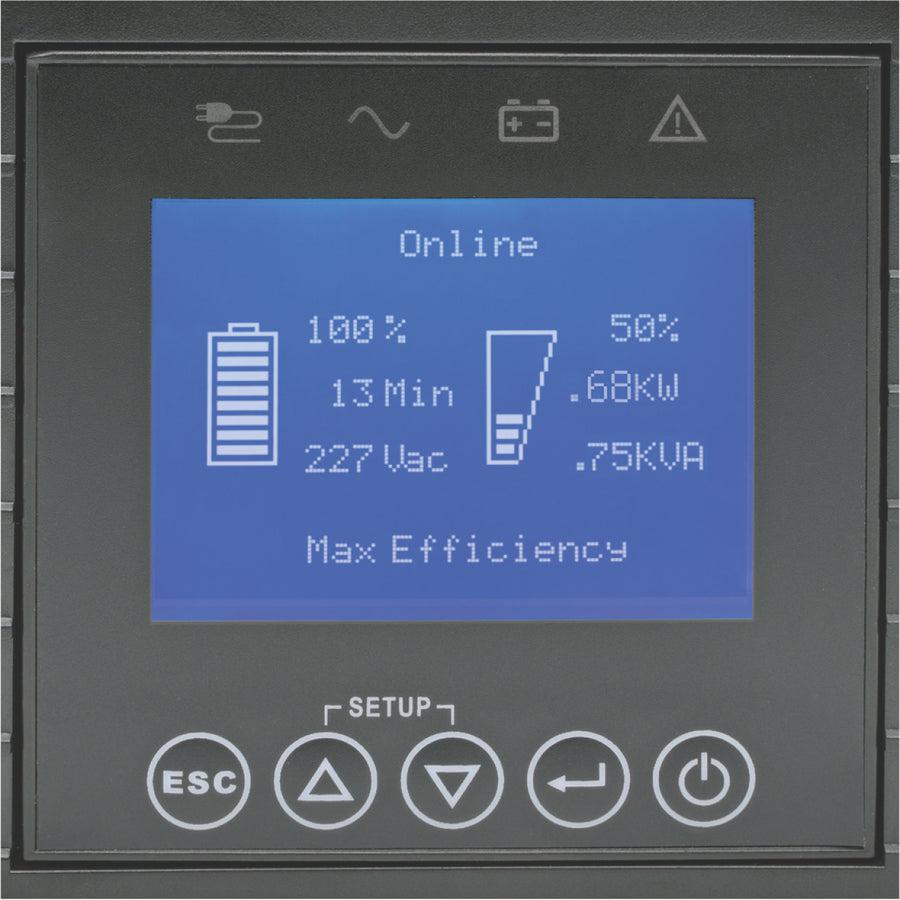 Tripp Lite Suint1500Lcd2U 208/230V 1500Va 1.35Kw Double-Conversion Ups - 6 Outlets, Extended Run, Card Slot, Lcd, Usb, Db9, 2U