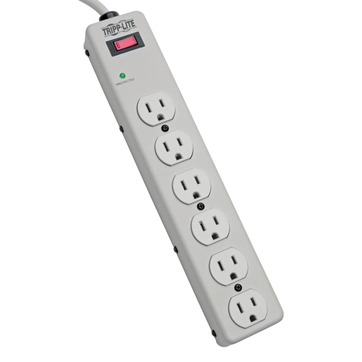 Tripp Lite Tlm606 Surge Protector Grey 6 Ac Outlet(S) 120 V 1.8 M