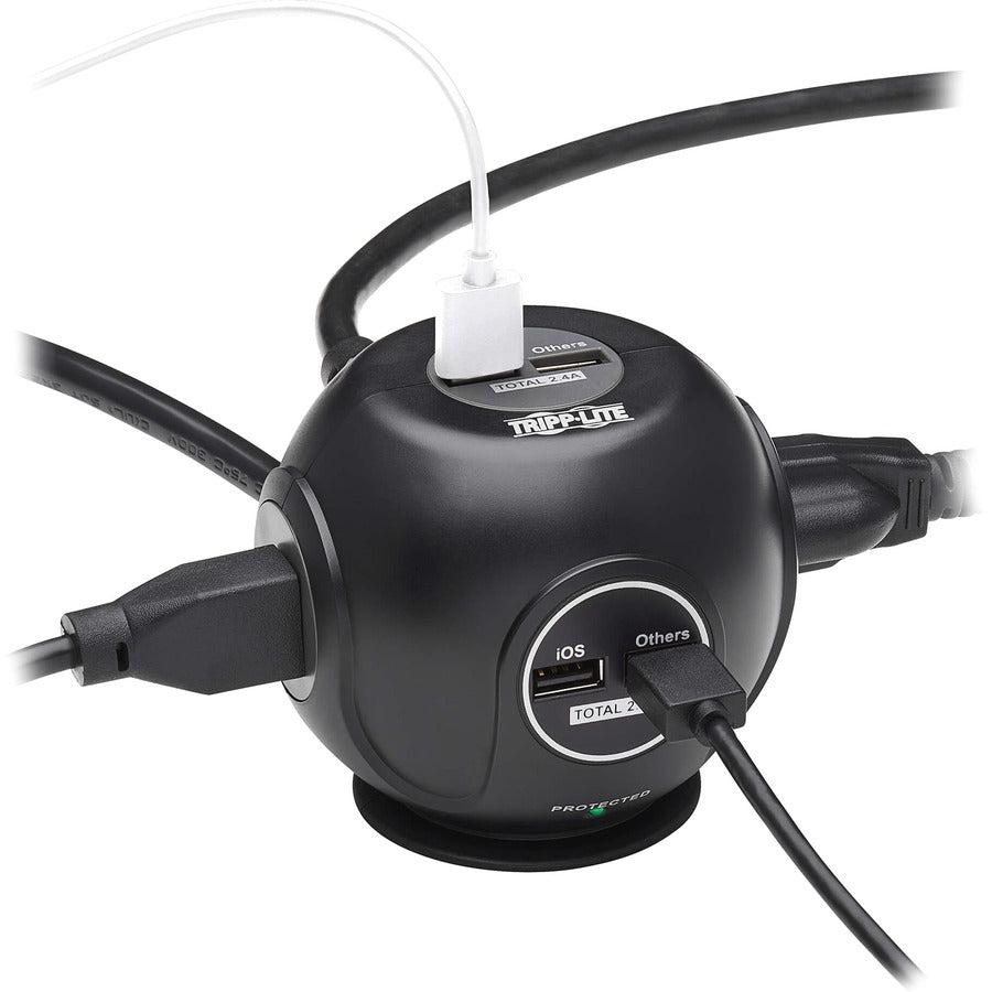 Tripp Lite Tlp38Uam Surge Protector Black, Grey 3 Ac Outlet(S) 120 V 2.44 M