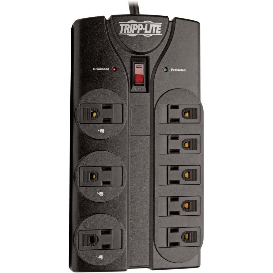 Tripp Lite Tlp808B Surge Protector Black 8 Ac Outlet(S) 120 V 2.5 M