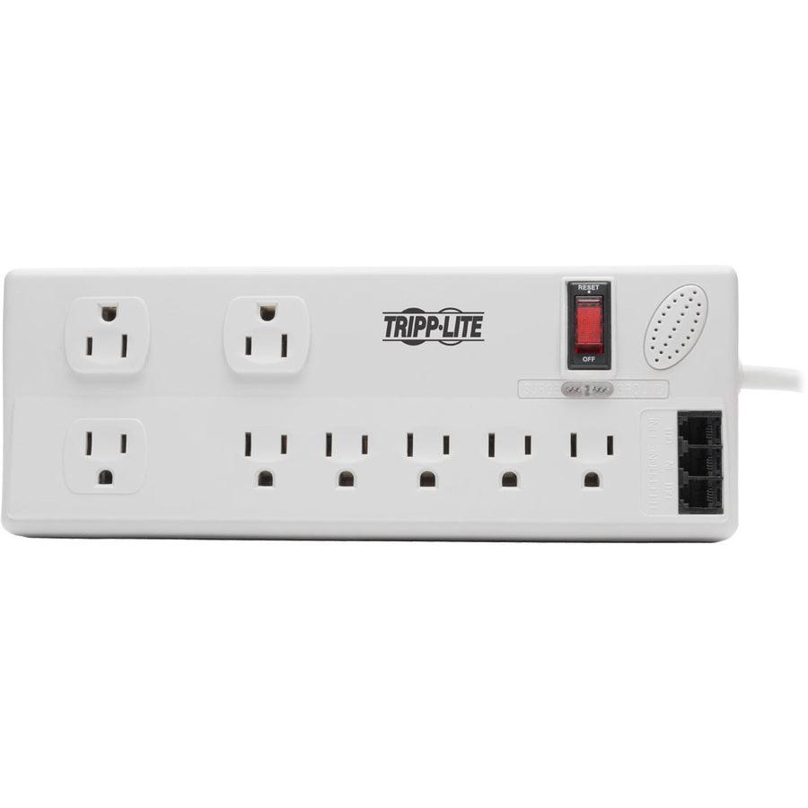 Tripp Lite Tlp808Teltaa Surge Protector White 8 Ac Outlet(S) 120 V 2.4 M