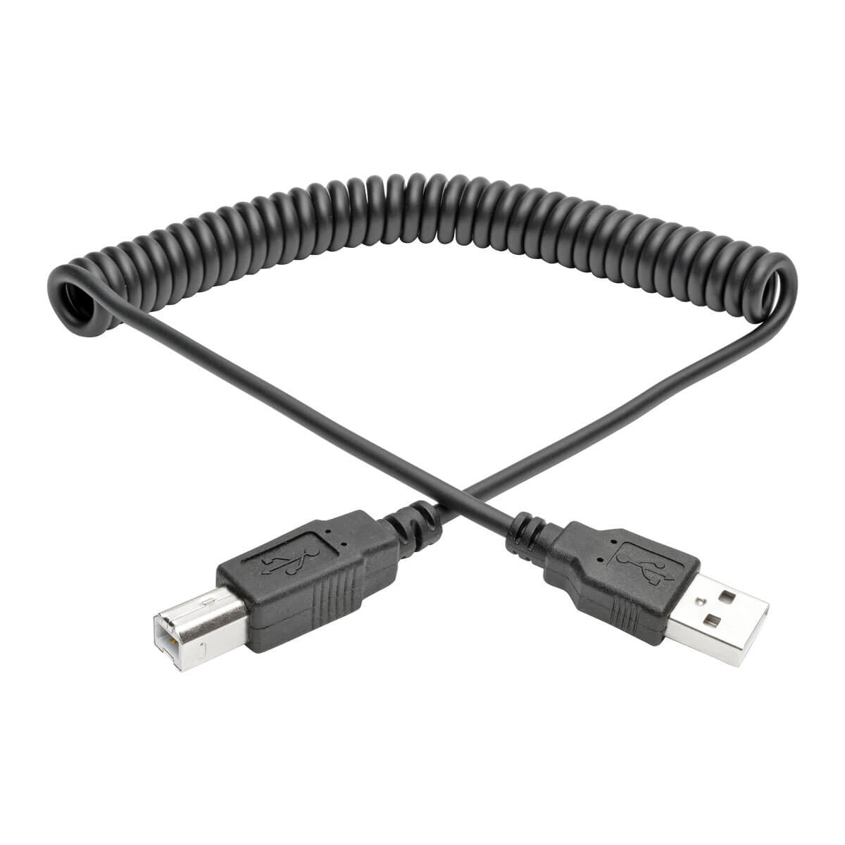 Tripp Lite U022-010-Coil Usb 2.0 A/B Coiled Cable (M/M), 10 Ft. (3.05 M)