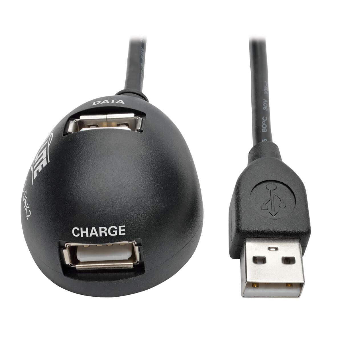 Tripp Lite U024-005-Dsk2 2-Port Usb 2.0 Desktop Extension Cable (M/2Xf), 5 Ft. (1.52 M)