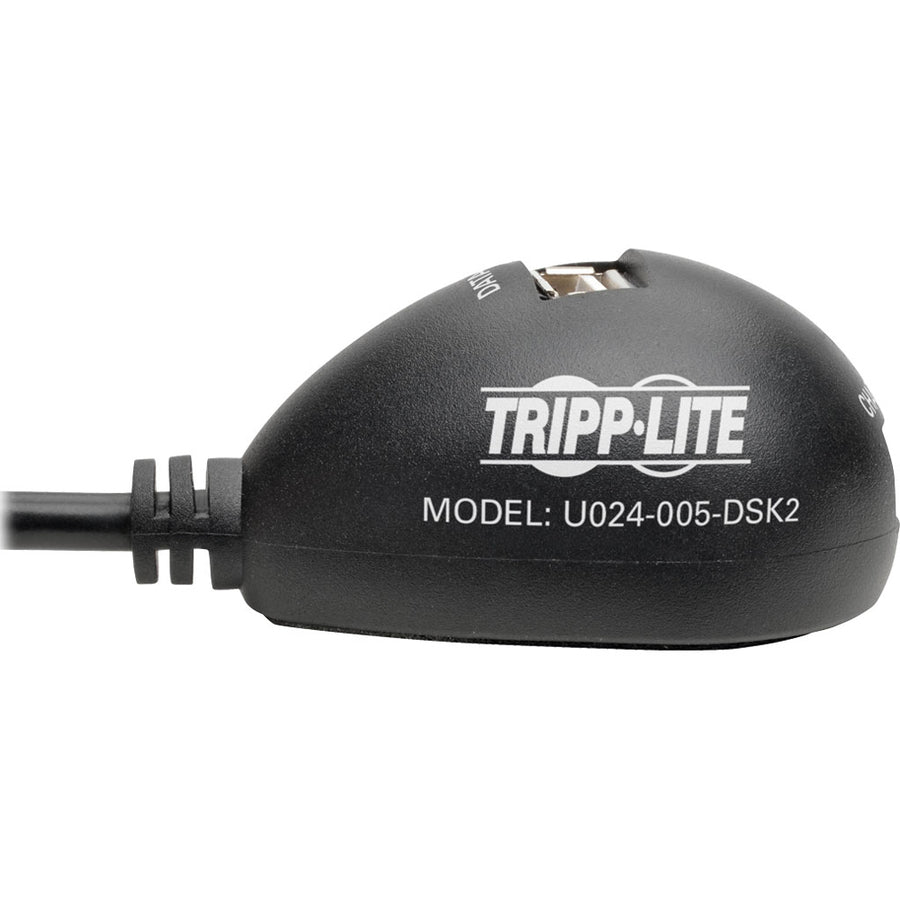 Tripp Lite U024-005-Dsk2 2-Port Usb 2.0 Desktop Extension Cable (M/2Xf), 5 Ft. (1.52 M)