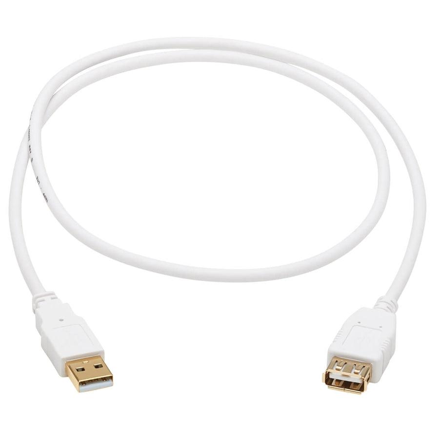Tripp Lite U024Ab-003-Wh Safe-It Usb-A Antibacterial Extension Cable (M/F), Usb 2.0, White, 3 Ft. (0.91 M)