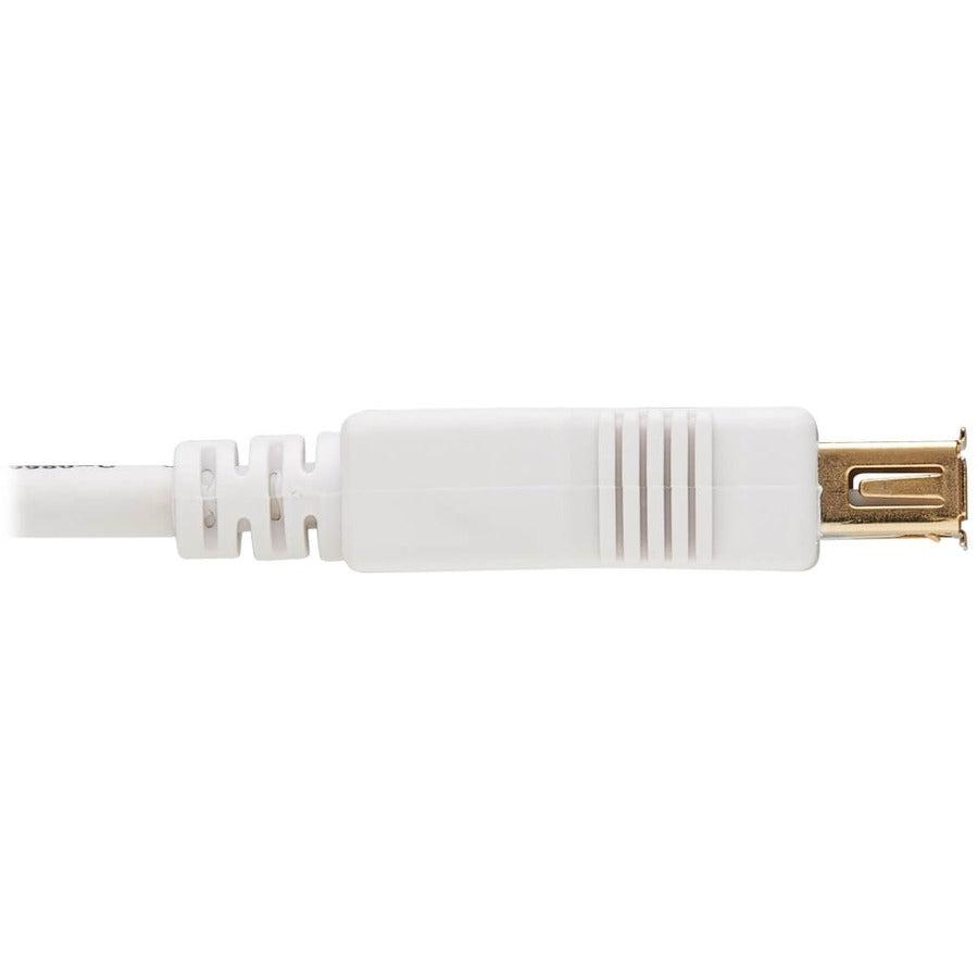 Tripp Lite U024Ab-003-Wh Safe-It Usb-A Antibacterial Extension Cable (M/F), Usb 2.0, White, 3 Ft. (0.91 M)