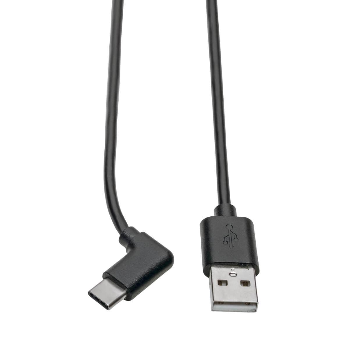 Tripp Lite U038-006-Cra Usb-A To Usb-C Cable, Right-Angle Usb-C, Usb 2.0, Thunderbolt 3 Compatible, (M/M), 6 Ft. (1.83 M)