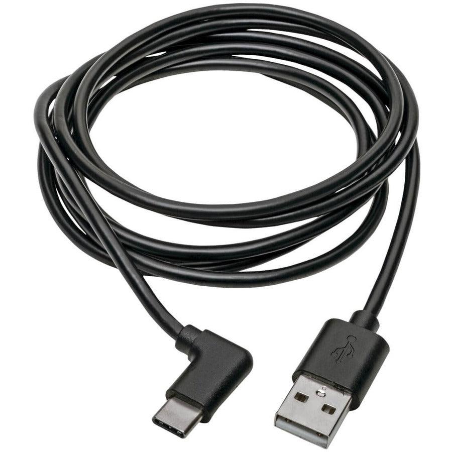 Tripp Lite U038-006-Cra Usb-A To Usb-C Cable, Right-Angle Usb-C, Usb 2.0, Thunderbolt 3 Compatible, (M/M), 6 Ft. (1.83 M)