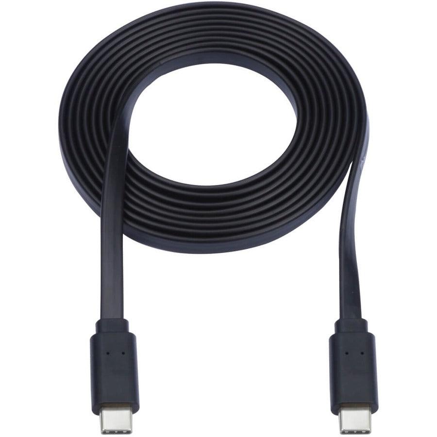 Tripp Lite U040-003-C-Fl Usb-C Flat Cable (M/M), Usb 2.0, Thunderbolt 3, Black, 3 Ft. (0.91 M)