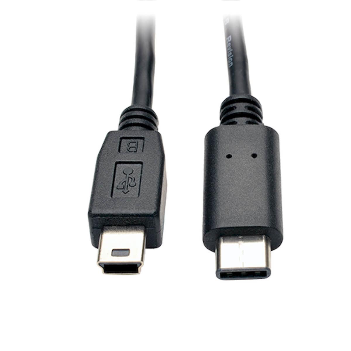 Tripp Lite U040-006-Mini Usb 5-Pin Mini-B To Usb-C Cable - Usb 2.0, (M/M), 6 Ft. (1.83 M)