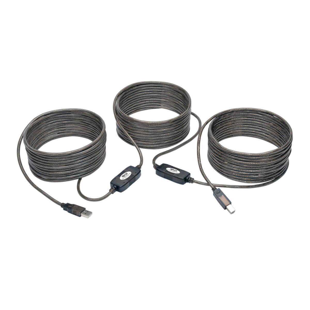 Tripp Lite U042-050 Usb 2.0 A/B Active Repeater Cable (M/M), 50 Ft. (15.24 M)