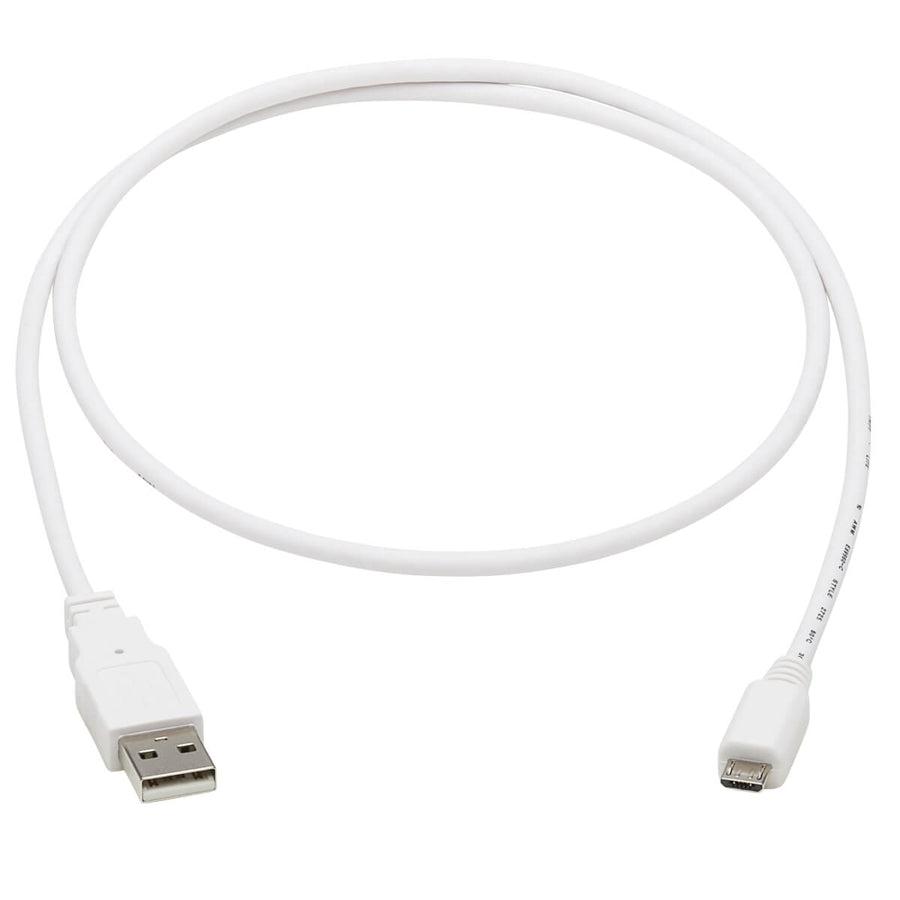 Tripp Lite U050Ab-003-Wh Safe-It Usb-A To Usb Micro-B Antibacterial Cable (M/M), Usb 2.0, White, 3-Ft. (0.91 M)