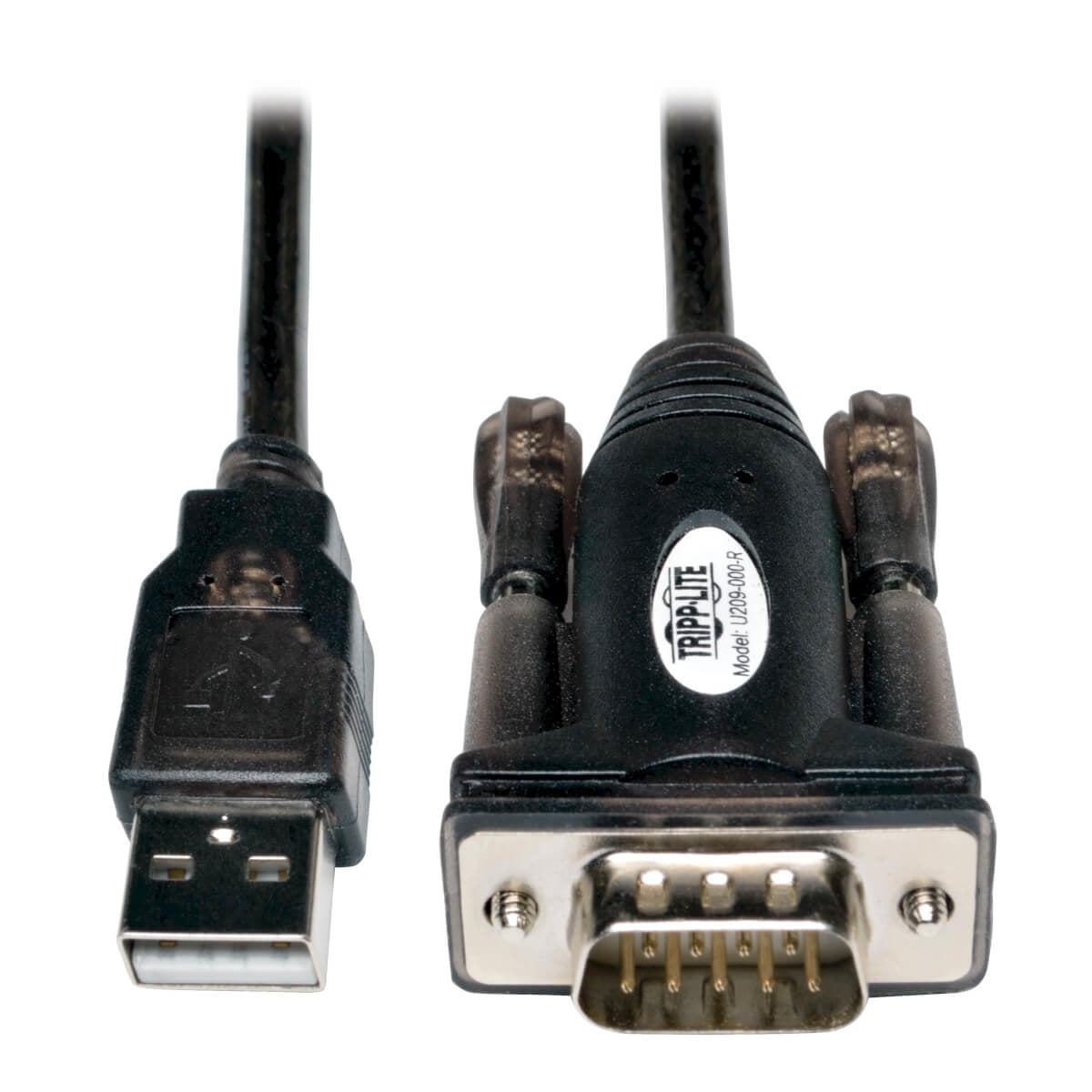 Tripp Lite U209-000-R Usb-A To Rs232 (Db9) Serial Adapter Cable - (M/M), 5 Ft. (1.52 M)