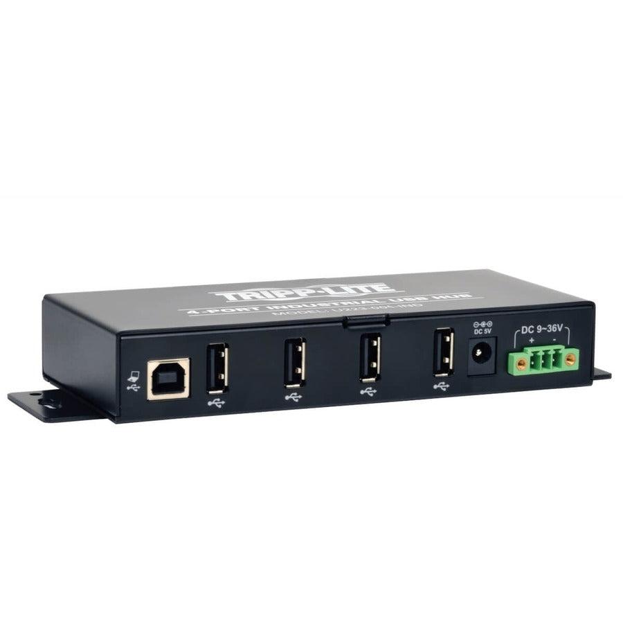 Tripp Lite U223-004-Ind 4-Port Industrial-Grade Usb 2.0 Hub - 15 Kv Esd Immunity, Metal Housing, Mountable