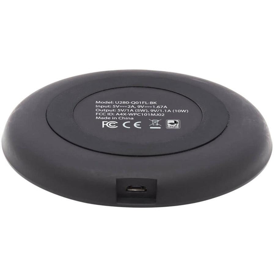 Tripp Lite U280-Q01Fl-Bk 10W Wireless Fast-Charging Pad, Black