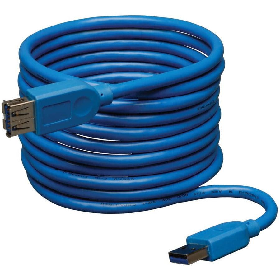 Tripp Lite U324-016 Usb 3.0 Superspeed Extension Cable - Usb-A To Usb-A, M/F, Blue, 16 Ft. (4.88 M)