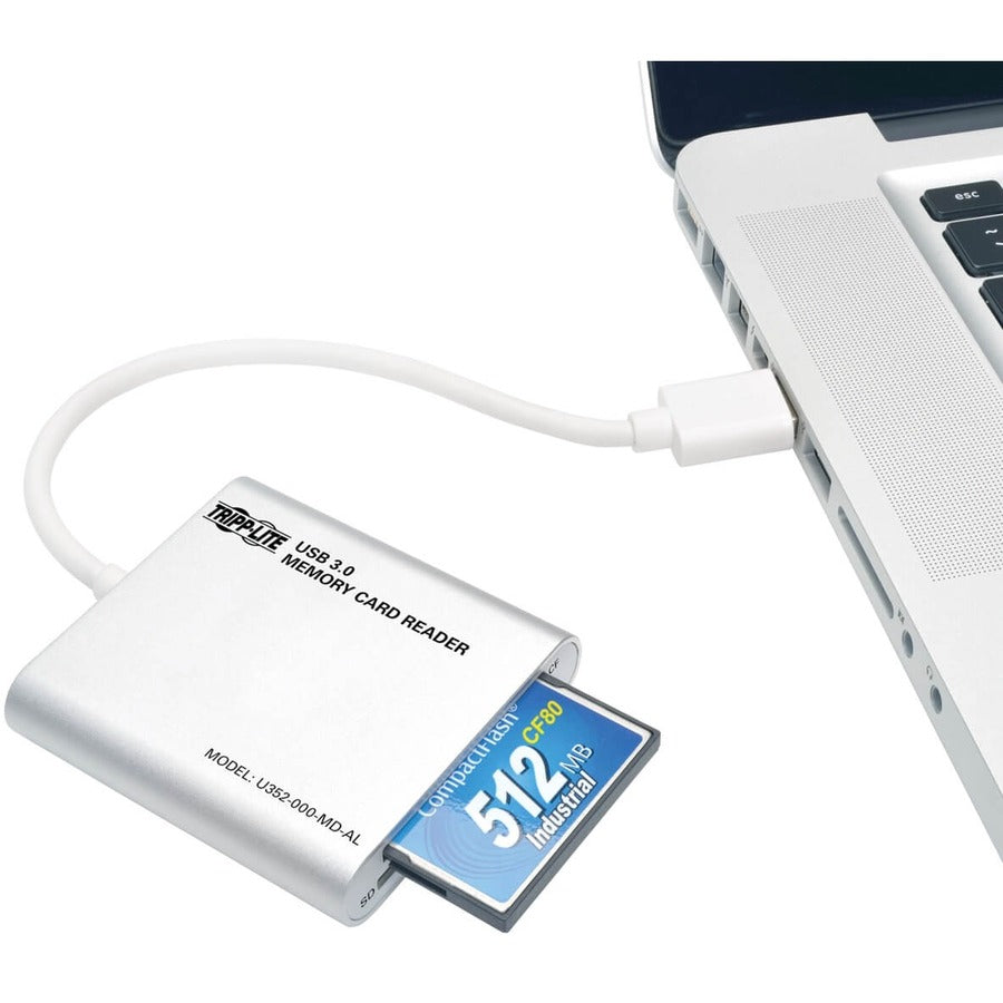 Tripp Lite U352-000-Md-Al Usb 3.0 Superspeed Multi-Drive Memory Card Reader/Writer, Aluminum Case