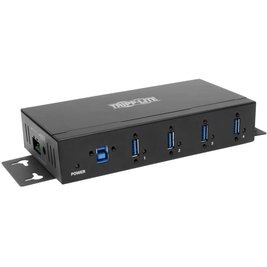 Tripp Lite U360-004-Ind 4-Port Industrial-Grade Usb 3.0 Superspeed Hub - 20 Kv Esd Immunity, Metal Housing, Mountable