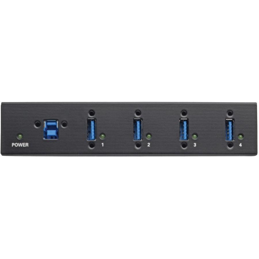 Tripp Lite U360-004-Ind 4-Port Industrial-Grade Usb 3.0 Superspeed Hub - 20 Kv Esd Immunity, Metal Housing, Mountable