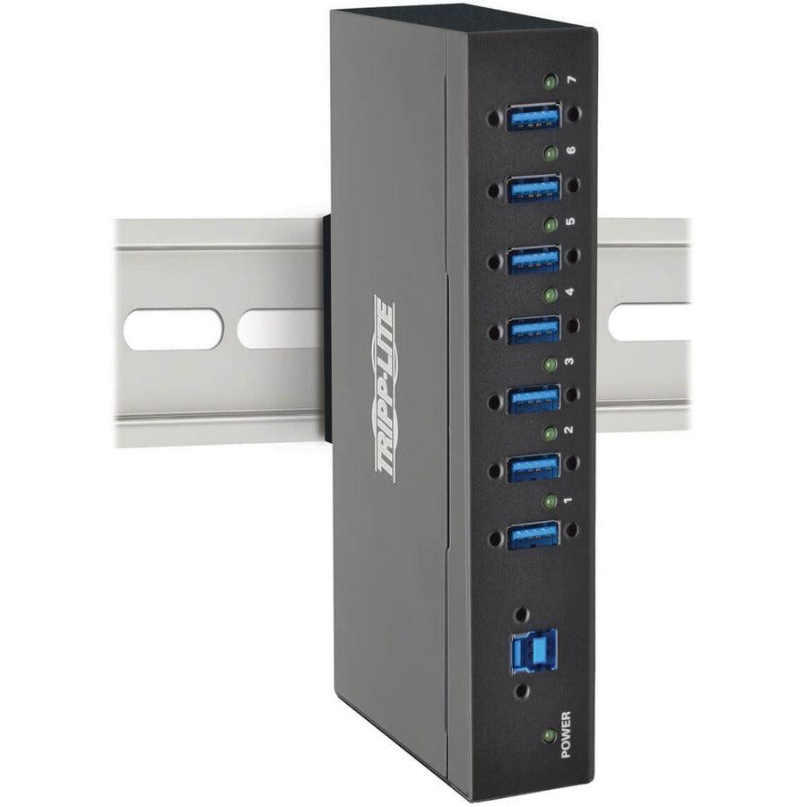 Tripp Lite U360-007-Ind 7-Port Industrial-Grade Usb 3.0 Superspeed Hub - 20 Kv Esd Immunity, Metal Housing, Mountable