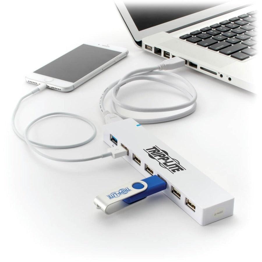 Tripp Lite U360-007C-2X3 7-Port Usb 3.0 / Usb 2.0 Combo Hub - Usb Charging, 2 Usb 3.0 & 5 Usb 2.0 Ports