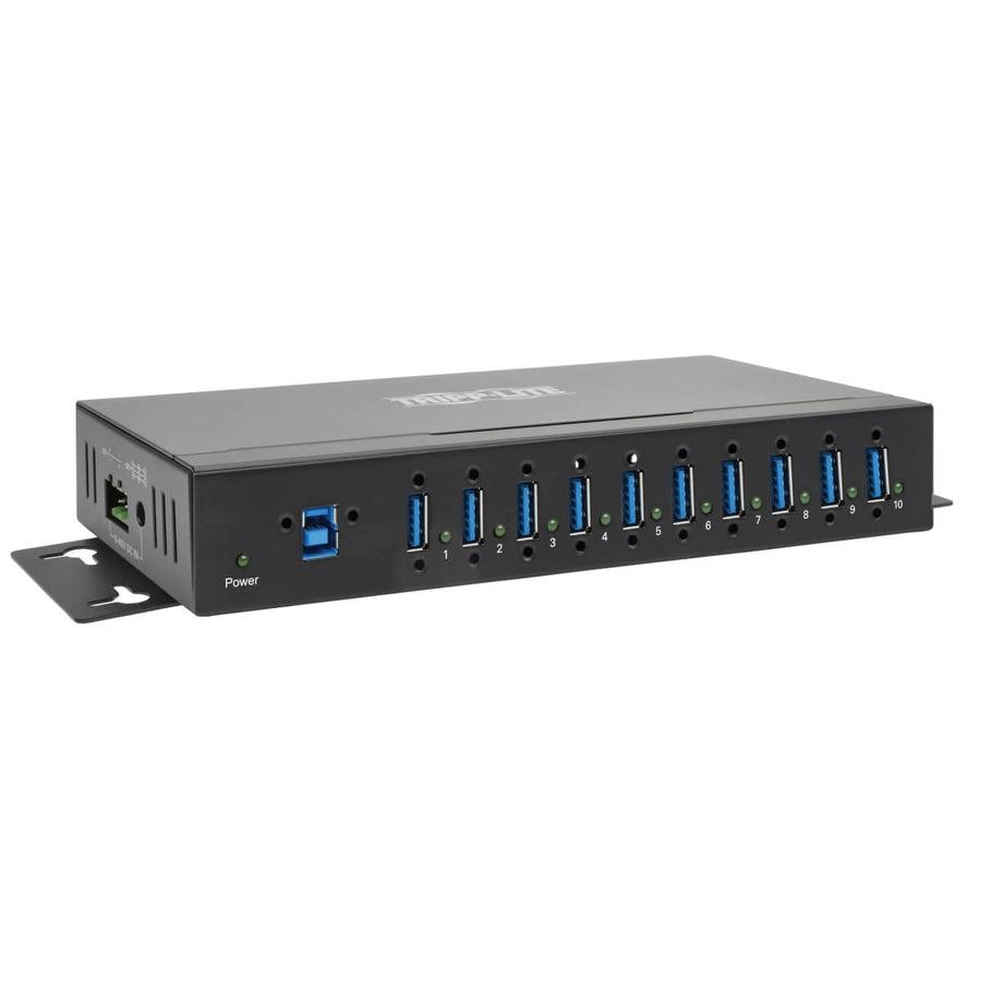 Tripp Lite U360-010-Ind 10-Port Industrial-Grade Usb 3.0 Superspeed Hub - 20 Kv Esd Immunity, Metal Housing, Mountable