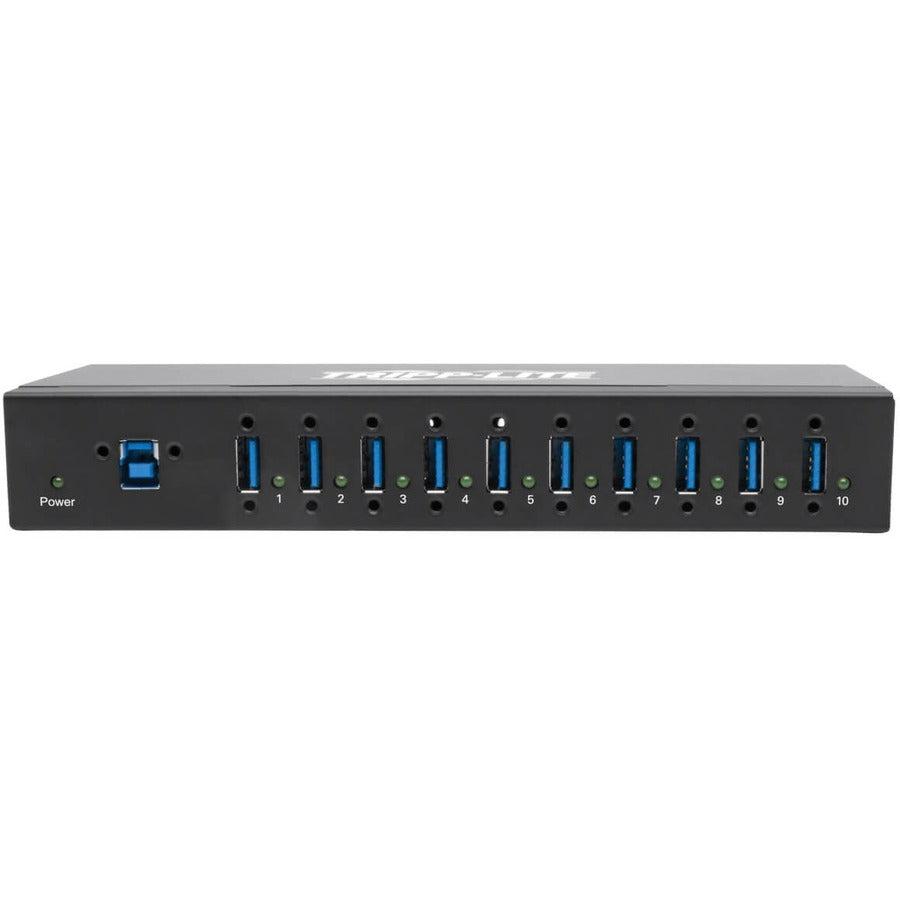 Tripp Lite U360-010-Ind 10-Port Industrial-Grade Usb 3.0 Superspeed Hub - 20 Kv Esd Immunity, Metal Housing, Mountable