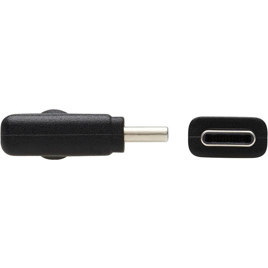 Tripp Lite U420-001-Ra Usb-C Cable (M/M) - Usb 3.2 Gen 1, Thunderbolt 3, 60W Pd Charging, Right-Angle Plug, Black, 1 Ft. (0.3 M)