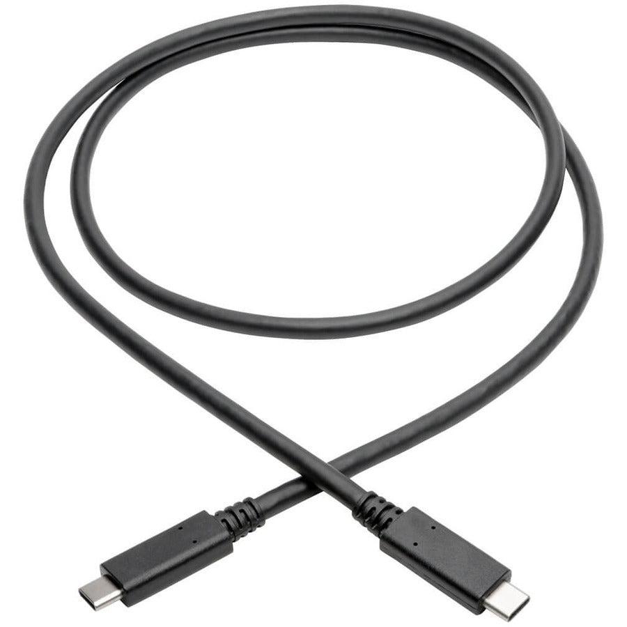 Tripp Lite U420-003-G2-5A Usb-C Cable (M/M) - Usb 3.1, Gen 2 (10 Gbps), 5A Rating, Thunderbolt 3 Compatible, 3 Ft. (0.91 M)