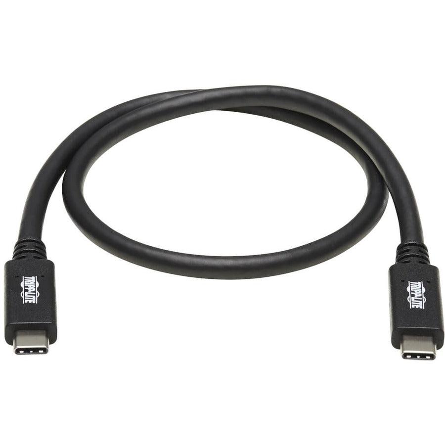 Tripp Lite U420-20N-G2-5A Usb-C Cable (M/M) - Usb 3.1, Gen 2 (10 Gbps), 5A Rating, Thunderbolt 3 Compatible, 20-In. (50.8 Cm)