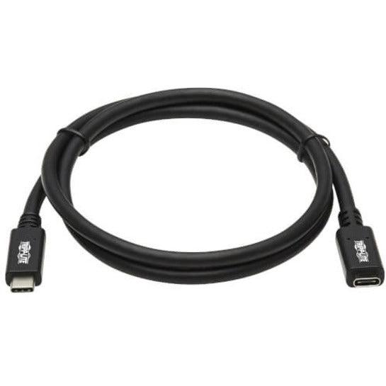Tripp Lite U421-003 Usb-C Extension Cable (M/F) - Usb 3.2 Gen 1, Thunderbolt 3, 60W Pd Charging, Black, 3 Ft. (0.9 M)