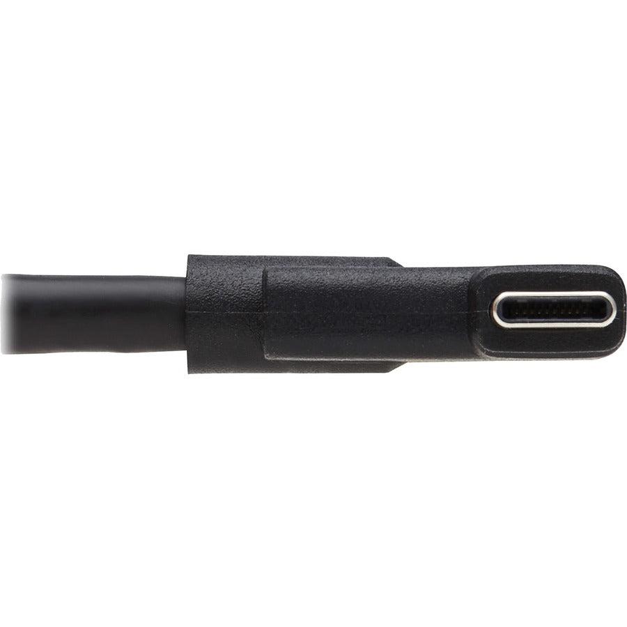 Tripp Lite U421-20N-G2-Ra Usb-C Extension Cable (M/F) - Usb 3.2 Gen 2, Thunderbolt 3, 60W Pd Charging, Right-Angle Plug, Black, 20 In. (0.5 M)