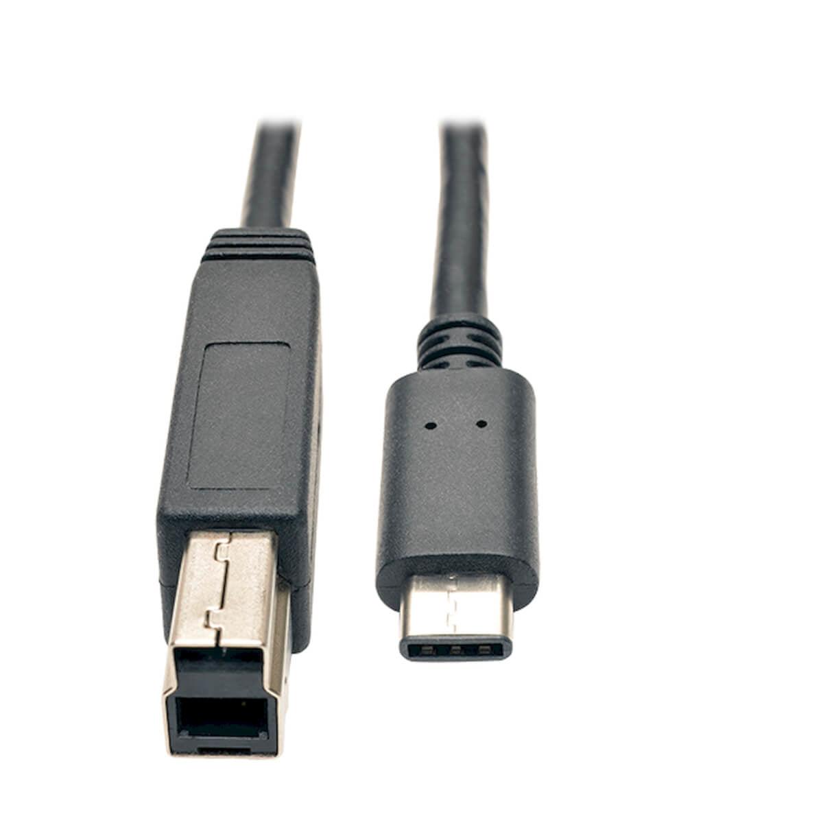 Tripp Lite U422-003 Usb-C To Usb Type-B Cable (M/M) - Usb 3.1, Gen 1 (5 Gbps), Thunderbolt 3 Compatible, 3 Ft. (0.91 M)