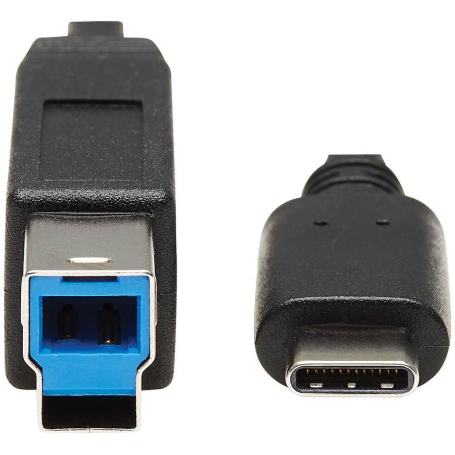 Tripp Lite U422-20N-G2 Usb-C To Usb Type-B Cable (M/M) - Usb 3.1, Gen 2 (10 Gbps), Thunderbolt 3 Compatible, 20-In. (50.8 Cm)