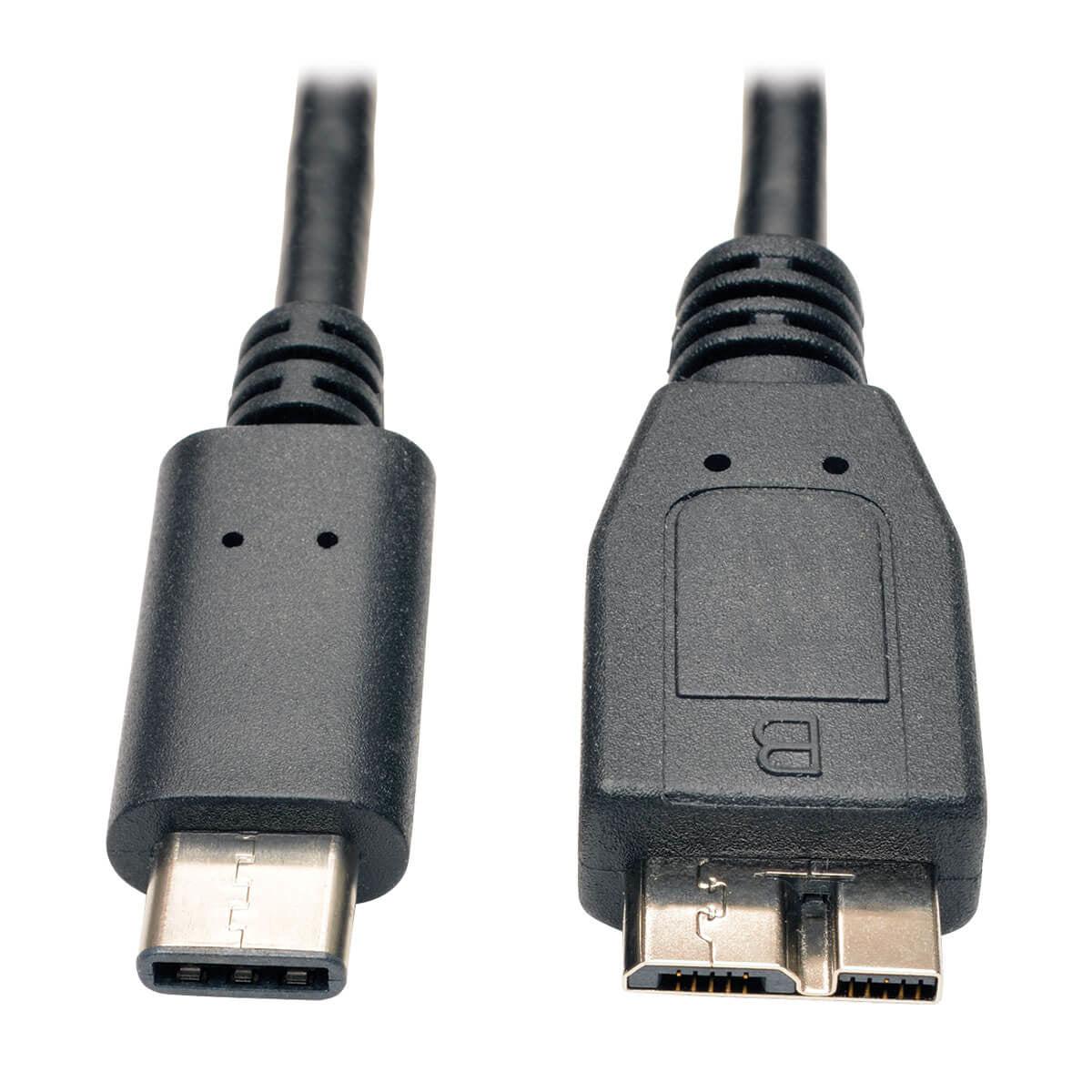 Tripp Lite U426-003-G2 Usb-C To Usb Micro-B Cable (M/M) - Usb 3.1, Gen 2 (10 Gbps), Thunderbolt 3 Compatible, 3 Ft. (0.91 M)