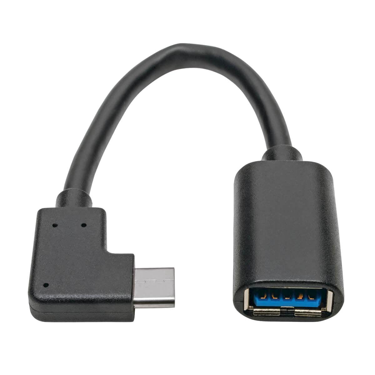 Tripp Lite U428-06N-F-Cra Usb-C To Usb-A Adapter (M/F), Right-Angle C, Usb 3.1 Gen 1 (5 Gbps), Thunderbolt 3 Compatible, 6-In. (15.24 Cm)