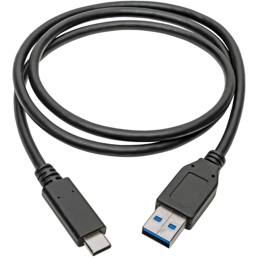 Tripp Lite U428-C03-G2 Usb-C To Usb-A Cable (M/M), Usb 3.1 Gen 2 (10 Gbps), Usb-If Certified, Thunderbolt 3 Compatible, 3 Ft. (0.91 M)