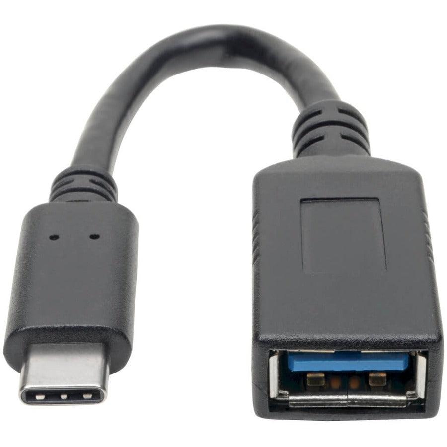 Tripp Lite U428-C6N-F Usb-C To Usb-A Adapter (M/F), Usb 3.1 Gen 1 (5 Gbps), Usb-If Certified, Thunderbolt 3 Compatible, 6-In. (15.24 Cm)