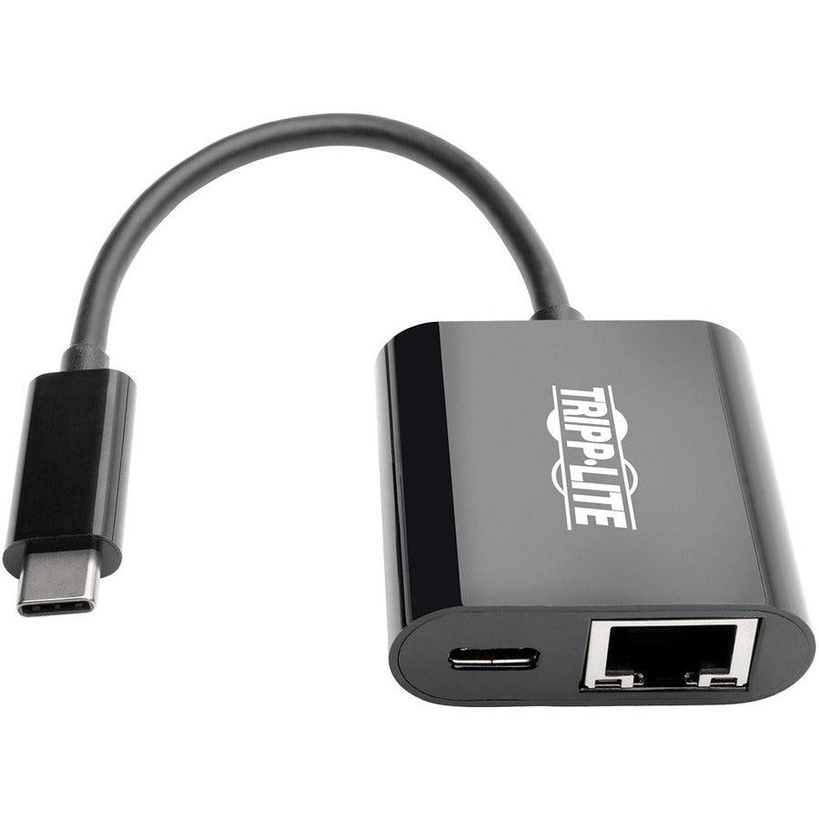 Tripp Lite U436-06N-Gb-C Usb-C To Gigabit Network Adapter With Usb-C Pd Charging - Thunderbolt 3, Black
