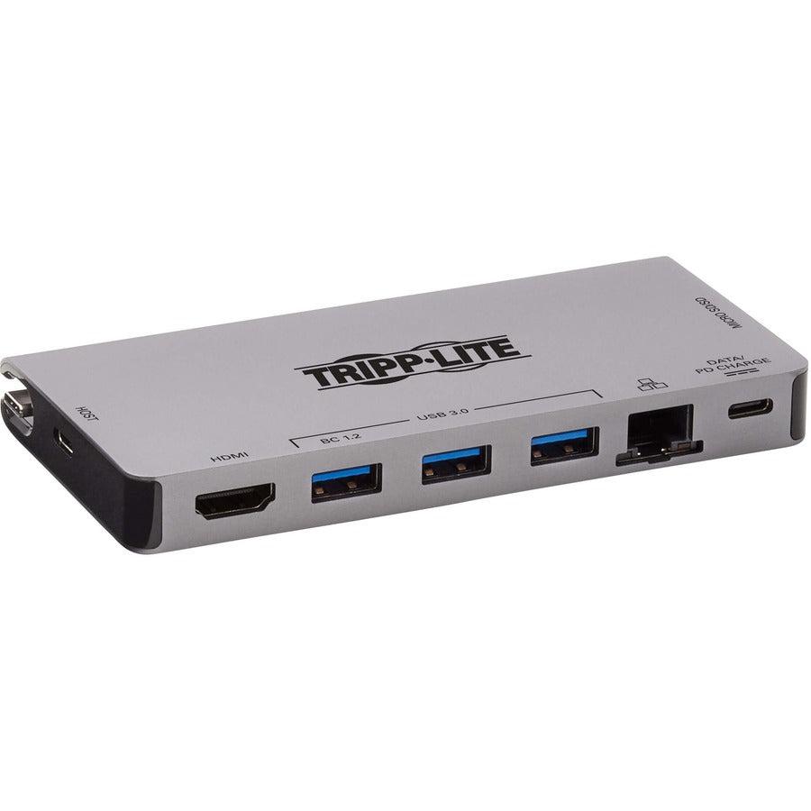 Tripp Lite U442-Dock5D-Gy Usb-C Dock - 4K Hdmi, Usb 3.2 Gen 1, Usb-A Hub, Gbe, Memory Card, 100W Pd Charging, Detachable Cord