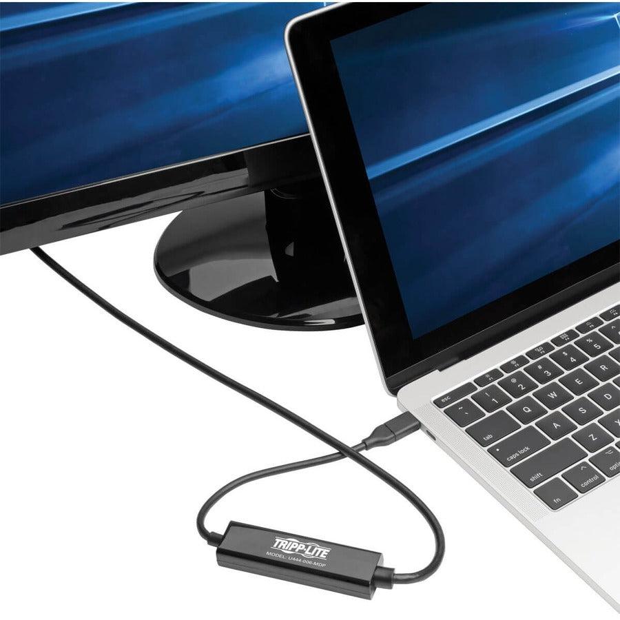 Tripp Lite U444-006-Mdp Usb-C To Mini Displayport Active Adapter Cable (M/M), 4K 60 Hz, Black, 6 Ft. (1.8 M)