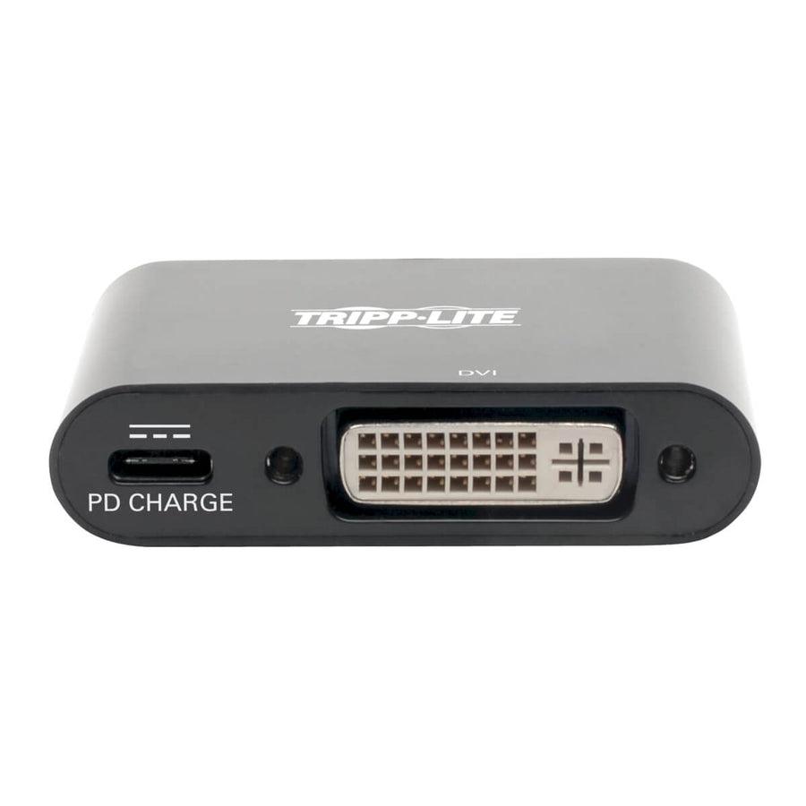 Tripp Lite U444-06N-Db-C Usb-C To Dvi Adapter With Pd Charging, Black