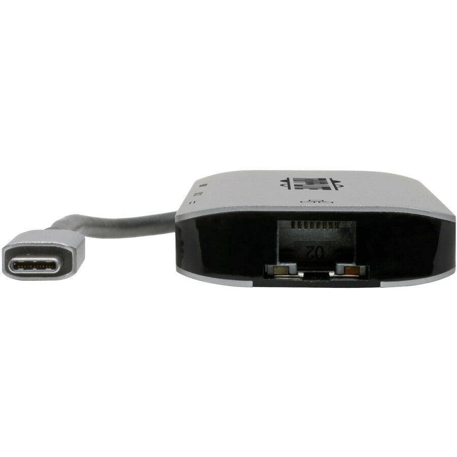 Tripp Lite U444-06N-H4Gusc Usb-C Multiport Adapter - 4K Hdmi, Usb-A, Gbe, 100W Pd Charging, Hdcp, Gray