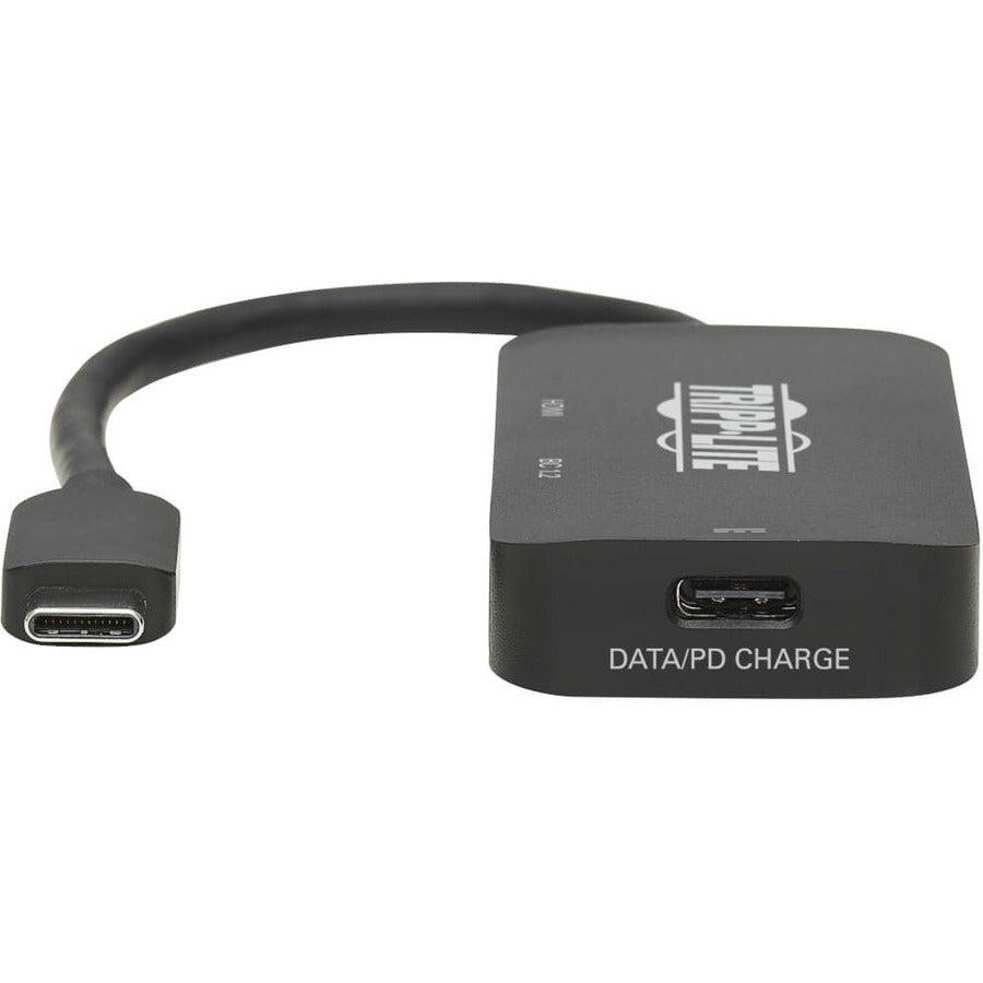 Tripp Lite U444-06N-H4Ubc2 Usb-C Multiport Adapter - Hdmi 4K 60 Hz, 4:4:4, Hdr, Usb-A, 100W Pd Charging, Black