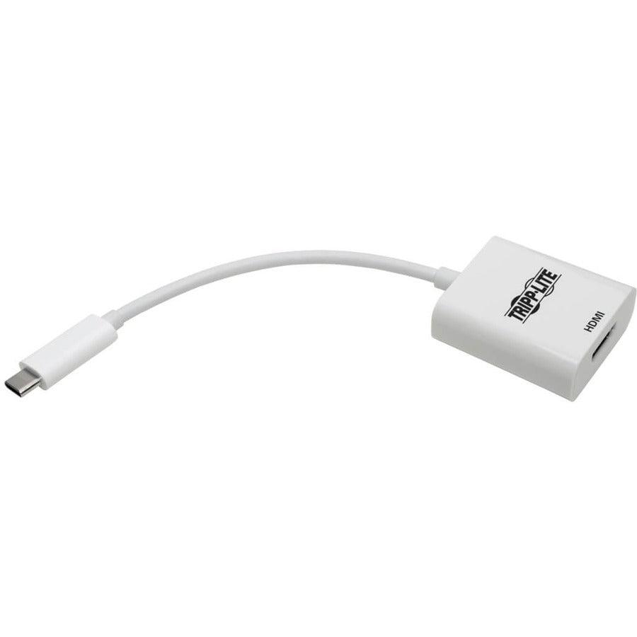 Tripp Lite U444-06N-Hd4K6W Usb-C To Hdmi Adapter (M/F) - 4K 60 Hz, Hdcp 2.2, White